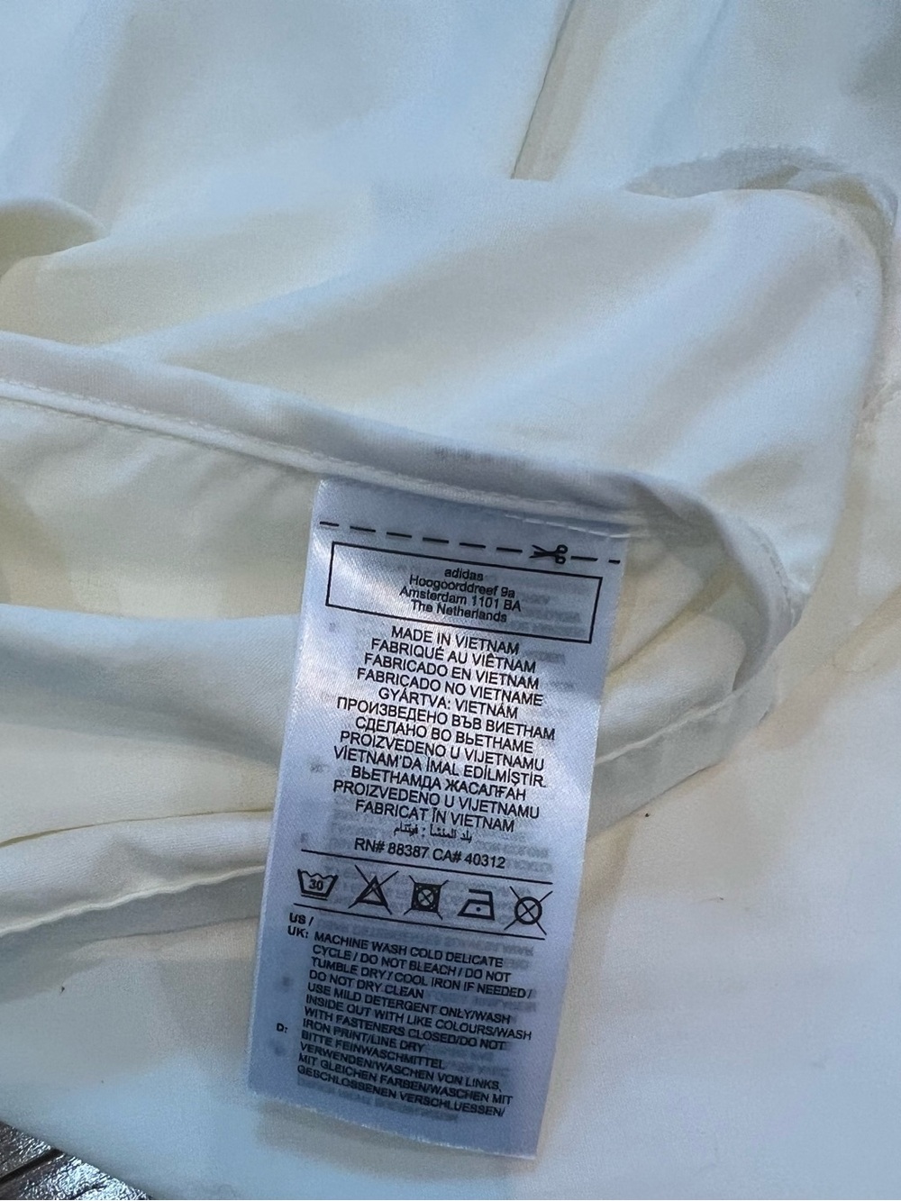 adidas Originals Off White Jacket with Green Trefoil Logo - Picture 5 of 11
